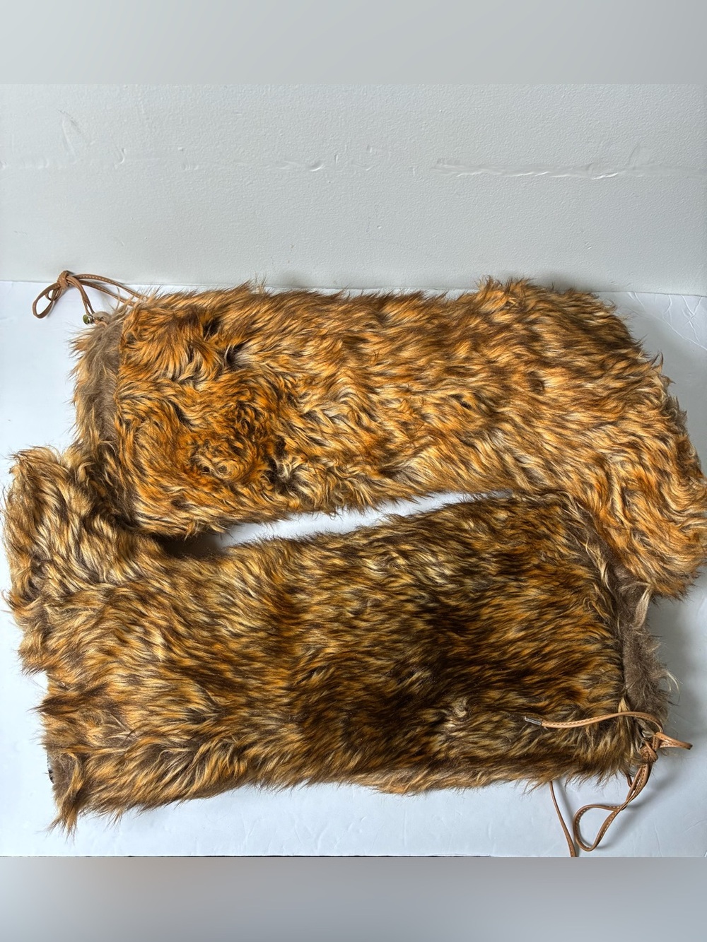 Faux Fur Over-the-Knee Boots — Golden Brown